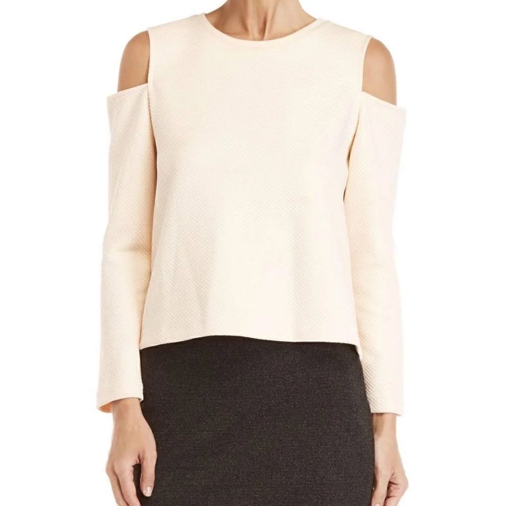 CLUB MONACO | Quilted Cold-Shoulder Top (S)